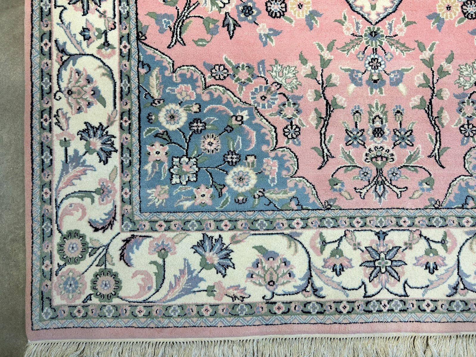 6'2"x8'10" Hand-Knotted 100% Wool Pile Tabrize Design Carpet - Area Rug