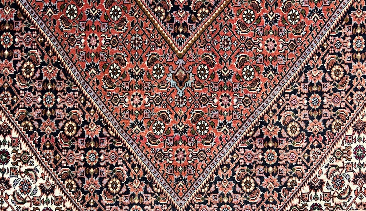 3'7"x5'8" Hand-Knotted 100% Wool Pile Persiane Bijare Rug