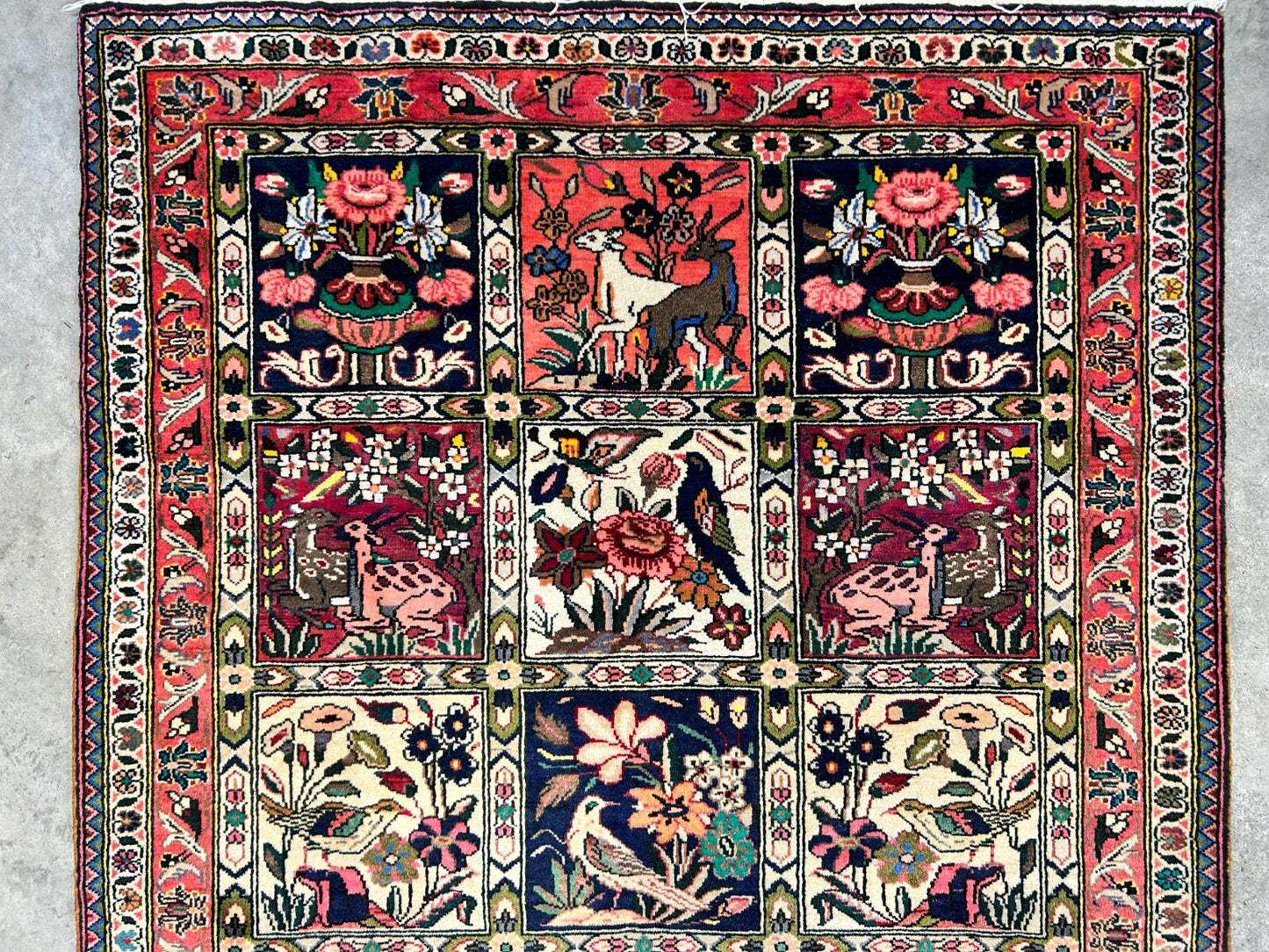 3'5"x4'10" Hand-Knotted 100% Lamb Wool Bakhtiarie Carpet - Area Rug