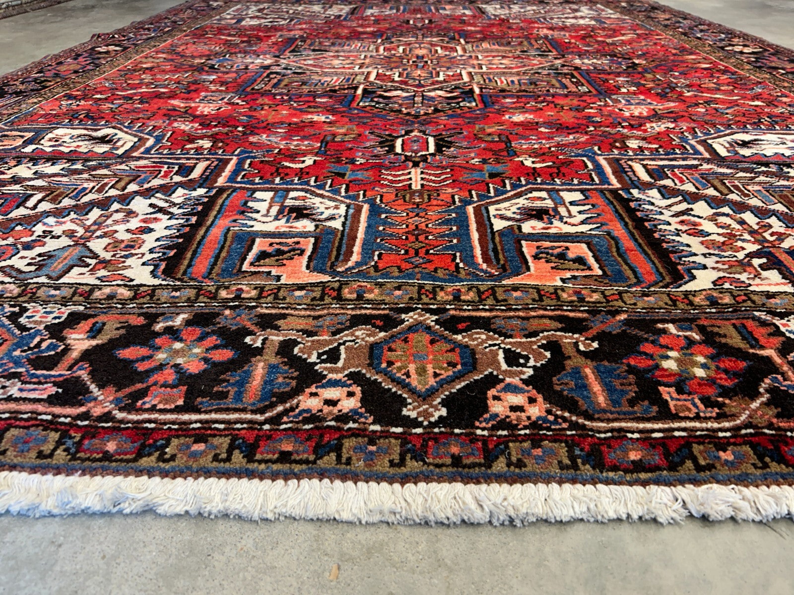 8'2"x11'1" Hand-Knotted 100% Wool Pile Herize Rug