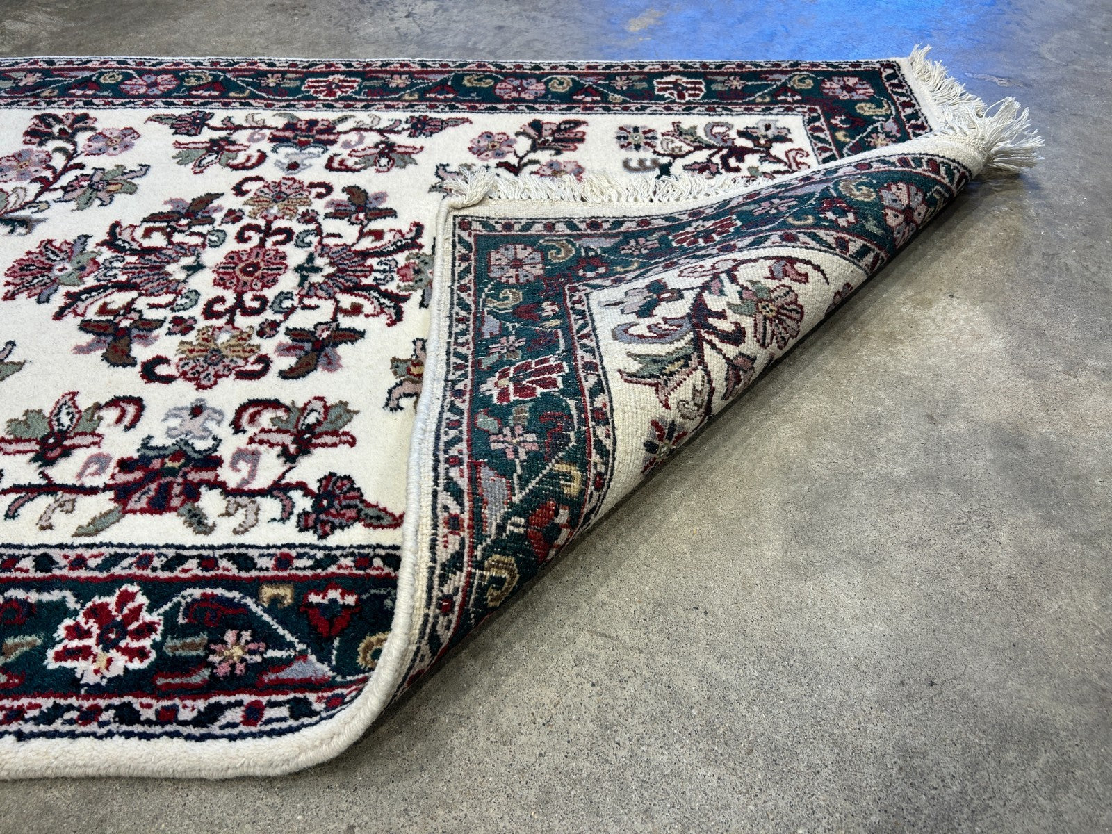 3'x5'1" Hand-Knotted 100% Wool Pile All-Over Kashane Design Area Rug