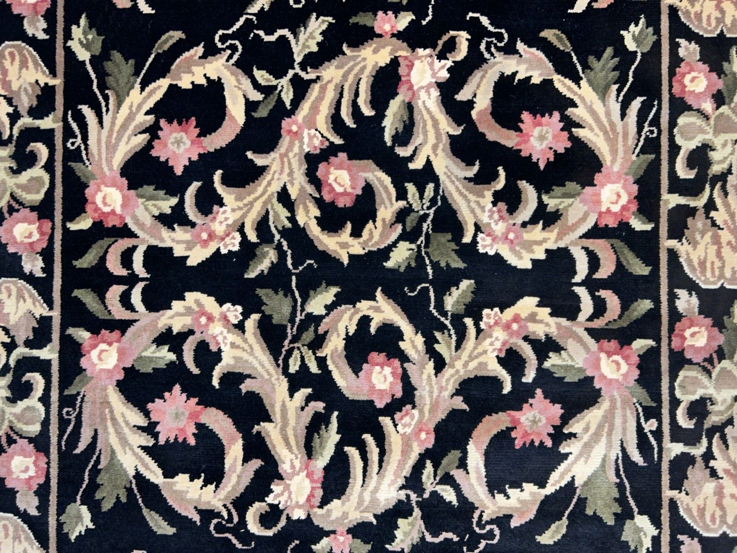 6'x9'2" Hand-Knotted 100% Wool Pile Indo-Tabati Carpet - Area Rug