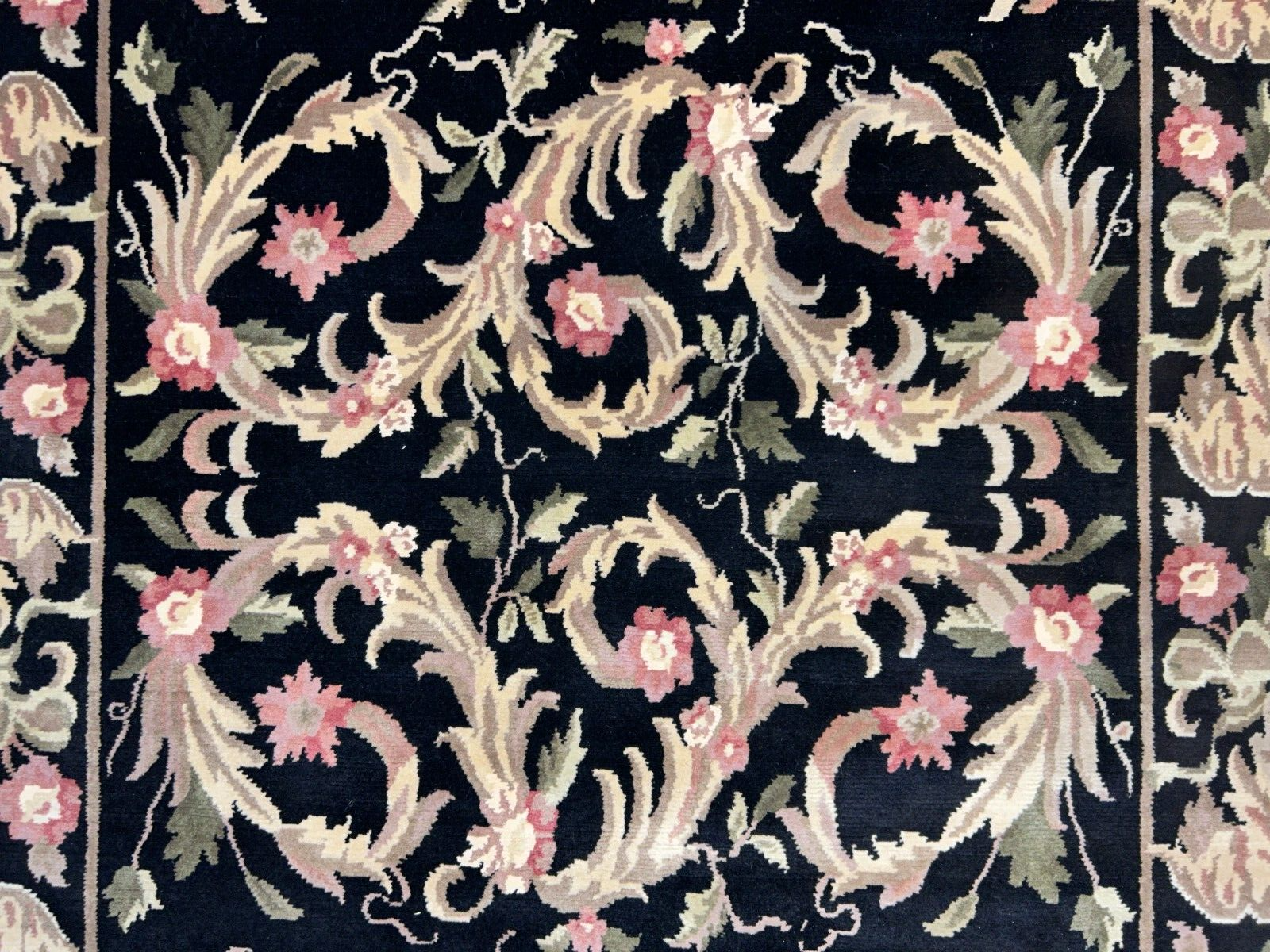 6'x9'2" Hand-Knotted 100% Wool Pile Indo-Tabati Carpet - Area Rug