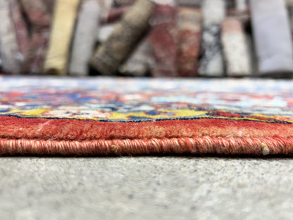 Collector Item - 10'6"x15'7" Antique Hand-Knotted Wool & Silk Varamine Area Rug