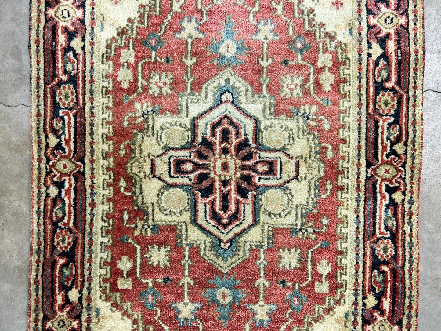 3'x5' Hand-Knotted 100% Wool Pile IndoSerapi Rug
