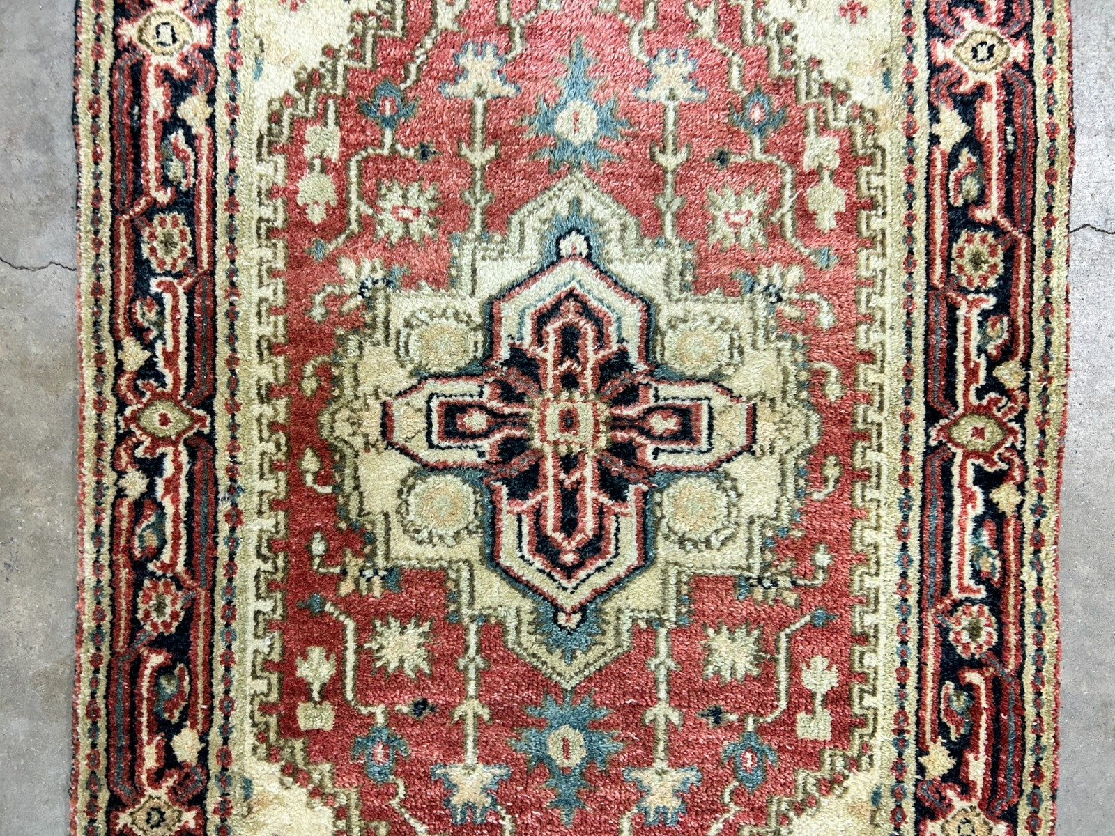 3'x5' Hand-Knotted 100% Wool Pile IndoSerapi Rug