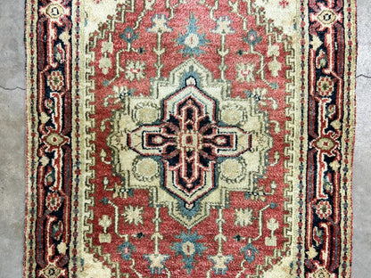 3'x5' Hand-Knotted 100% Wool Pile IndoSerapi Rug