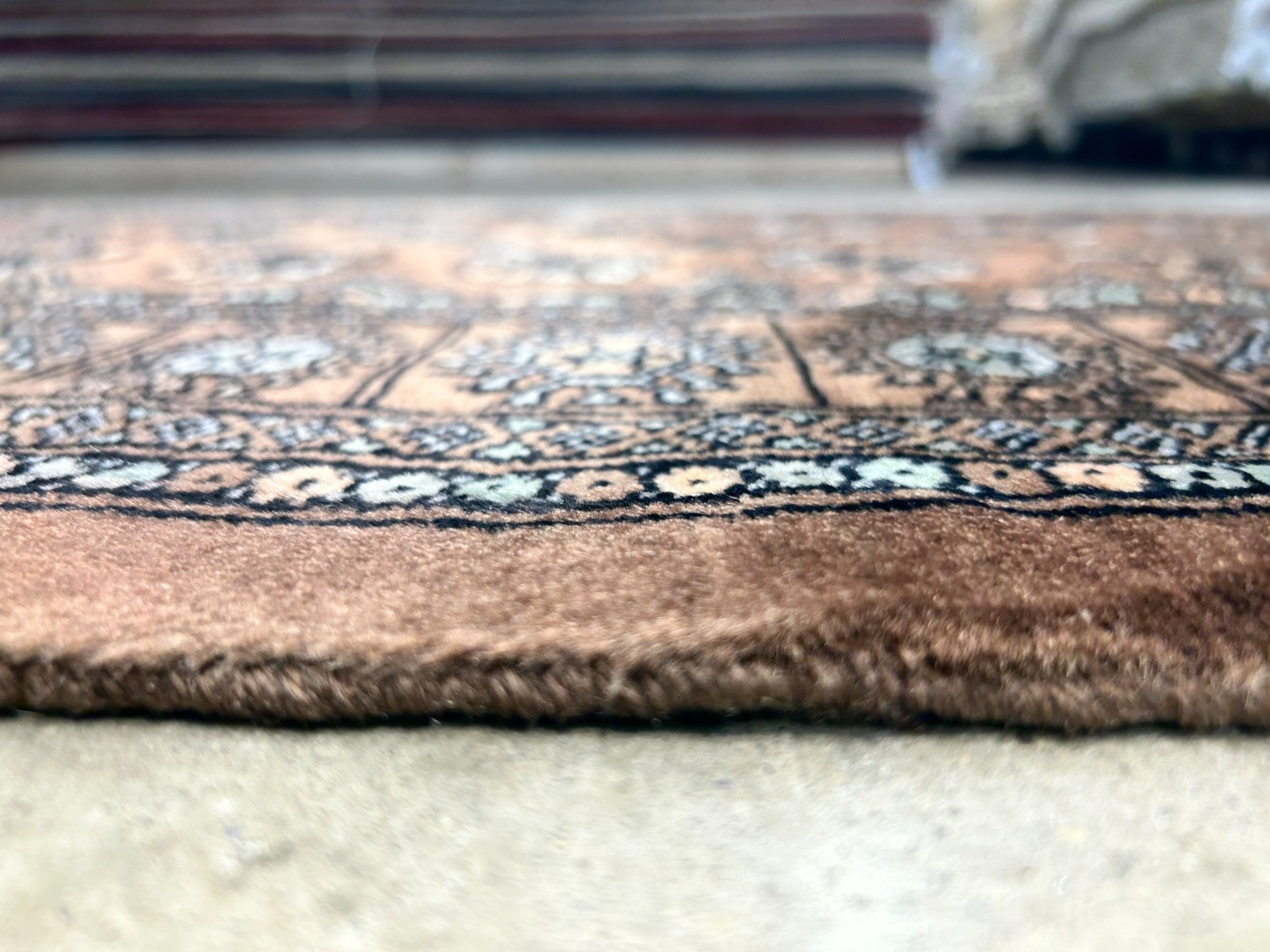 3'1"x5' Hand-Knotted 100% Wool Pile Bokhara Rug