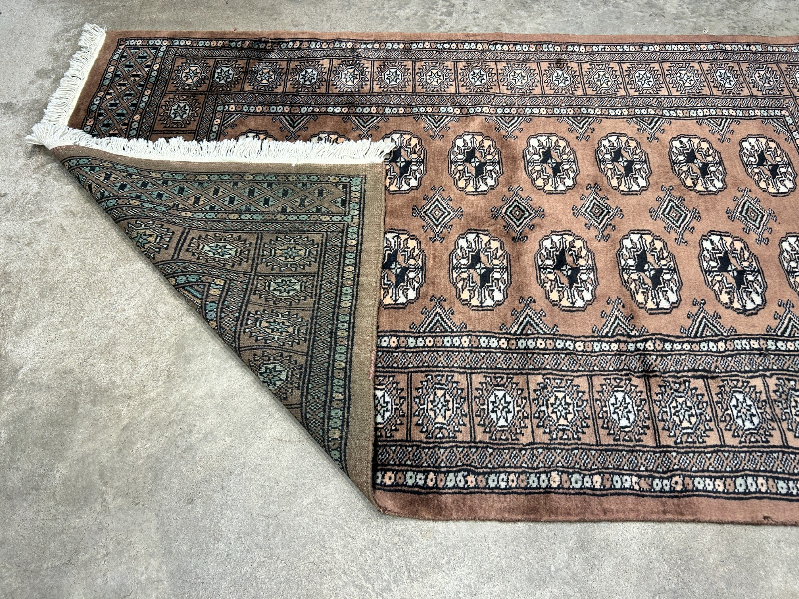 3'1"x5' Hand-Knotted 100% Wool Pile Bokhara Rug
