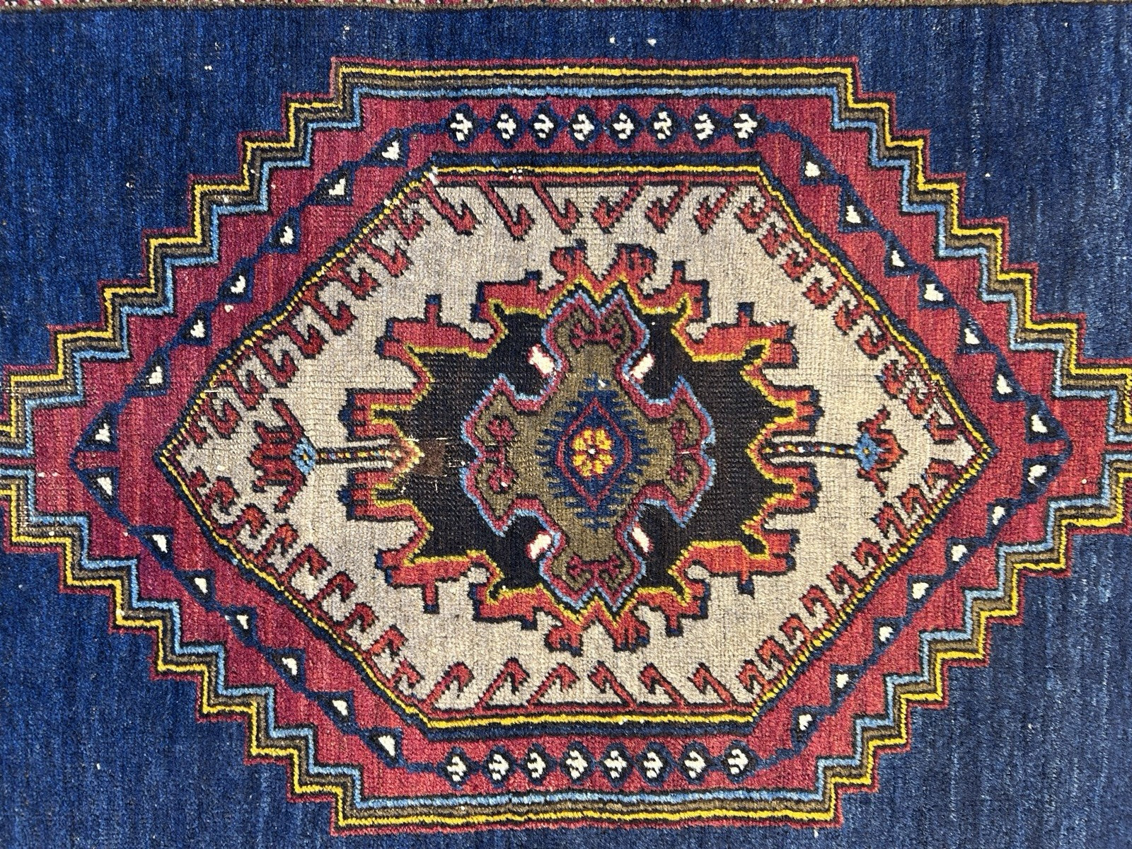 4'2"x8'1" Antique Hand-Knotted 100% Wool Pile Kazak Caucasian Area Rug - Carpet