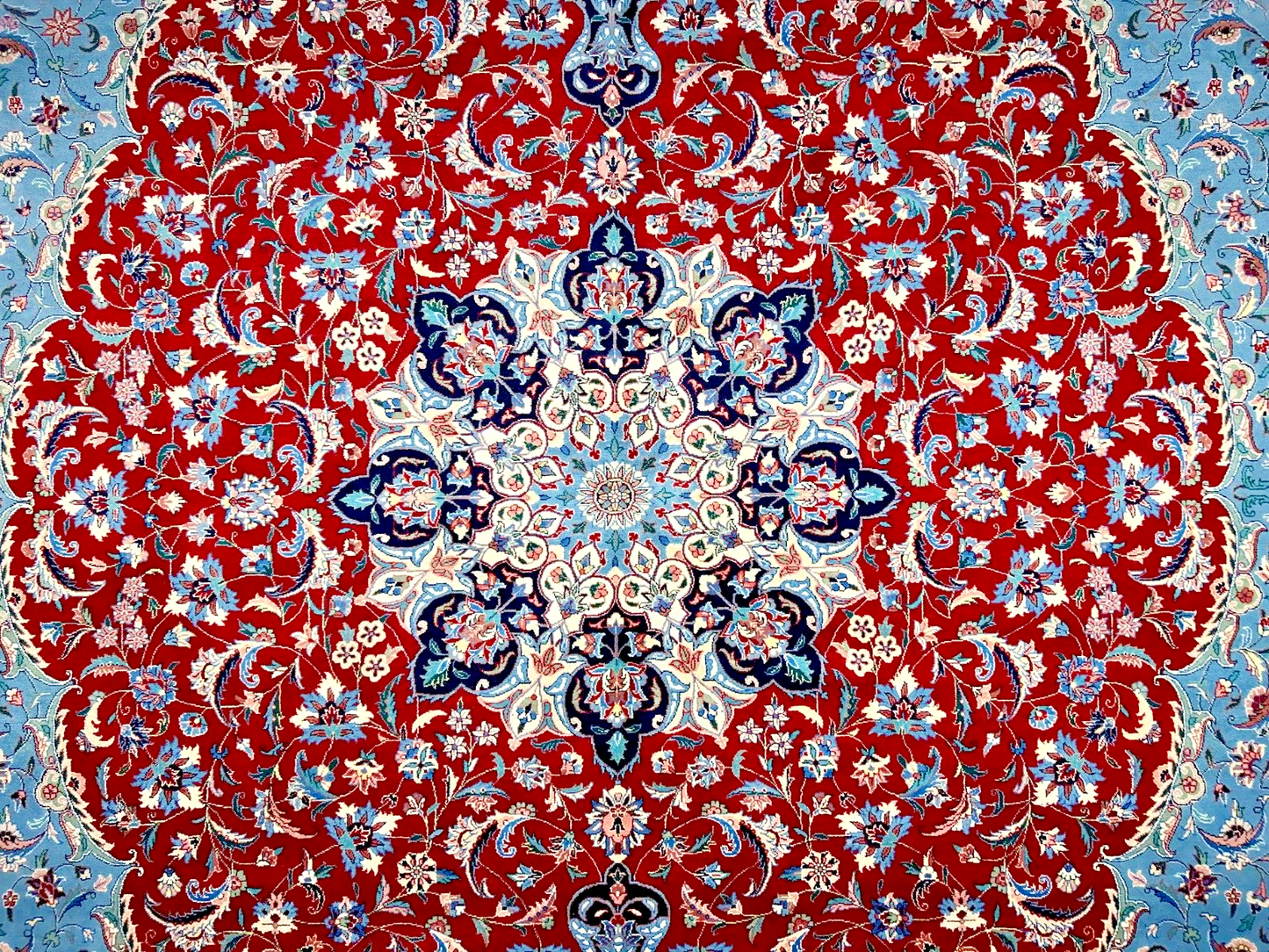 9'1" x 11'11" Very Fine Hand-Knotted 100% Wool Carpet - Tabrize Design Area Rug