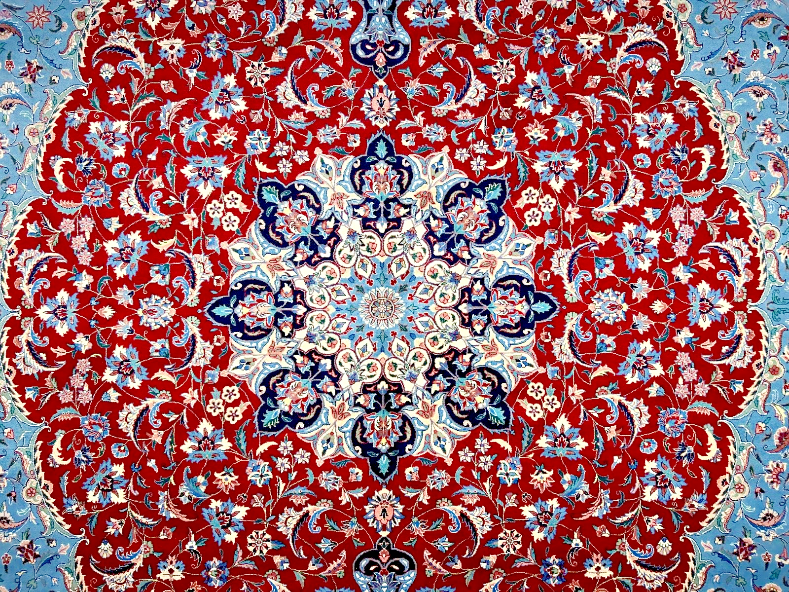 9'1" x 11'11" Very Fine Hand-Knotted 100% Wool Carpet - Tabrize Design Area Rug