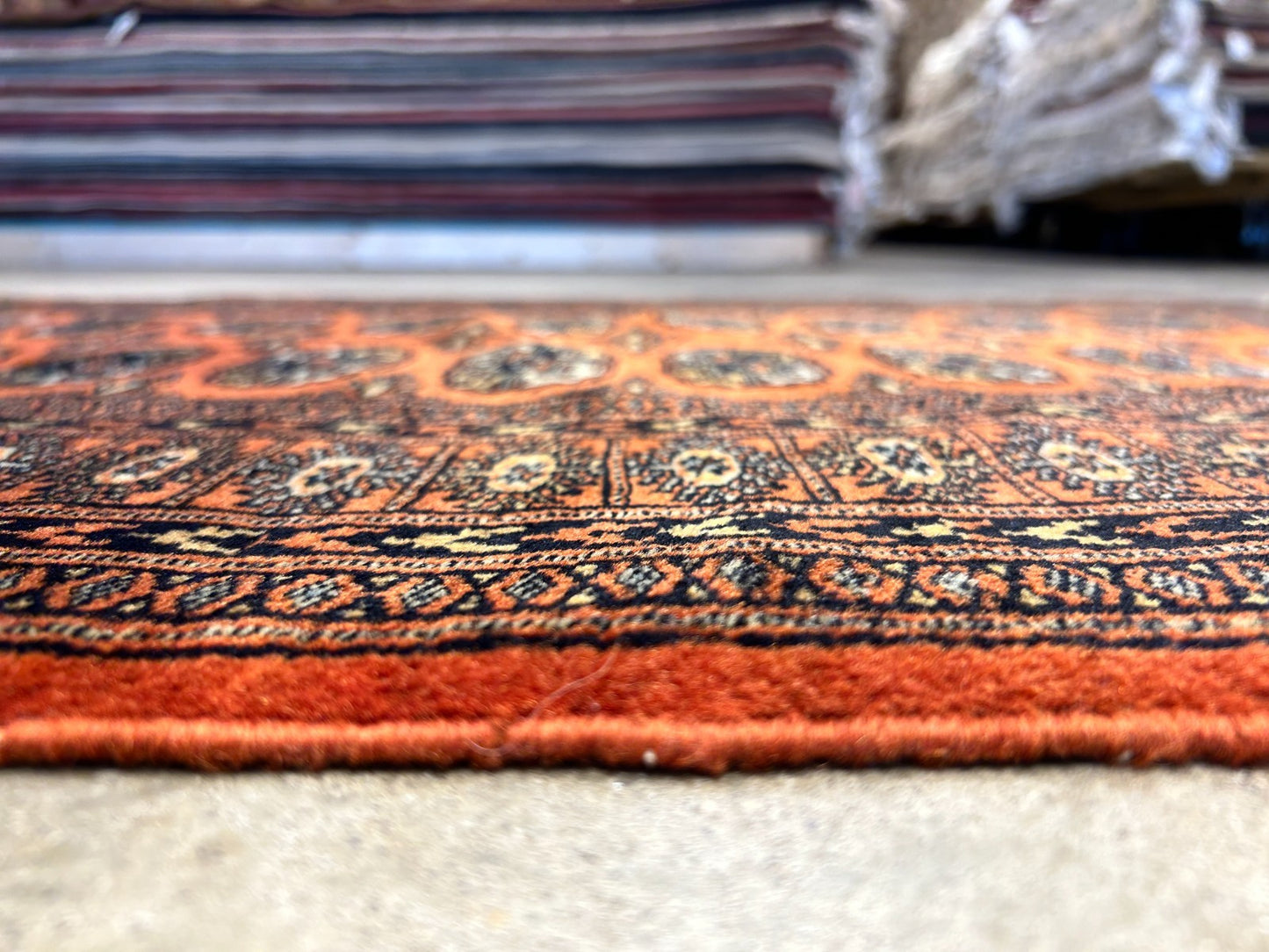 2'8"x3'11" Hand-Knotted 100% Wool Pile Bokhara Rug