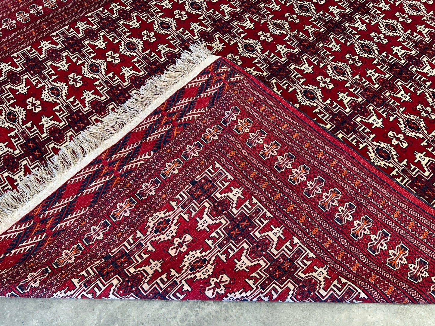 7’7”x10’ Hand-Knotted 100% Wool Pile Bokhara Area Rug - Carpet