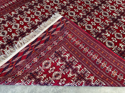 7’7”x10’ Hand-Knotted 100% Wool Pile Bokhara Area Rug - Carpet