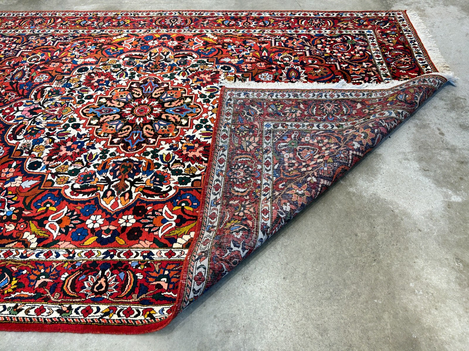 6'11"x9'8" Hand-Knotted 100% Wool Pile Bakhtiarie Carpet - Area Rug