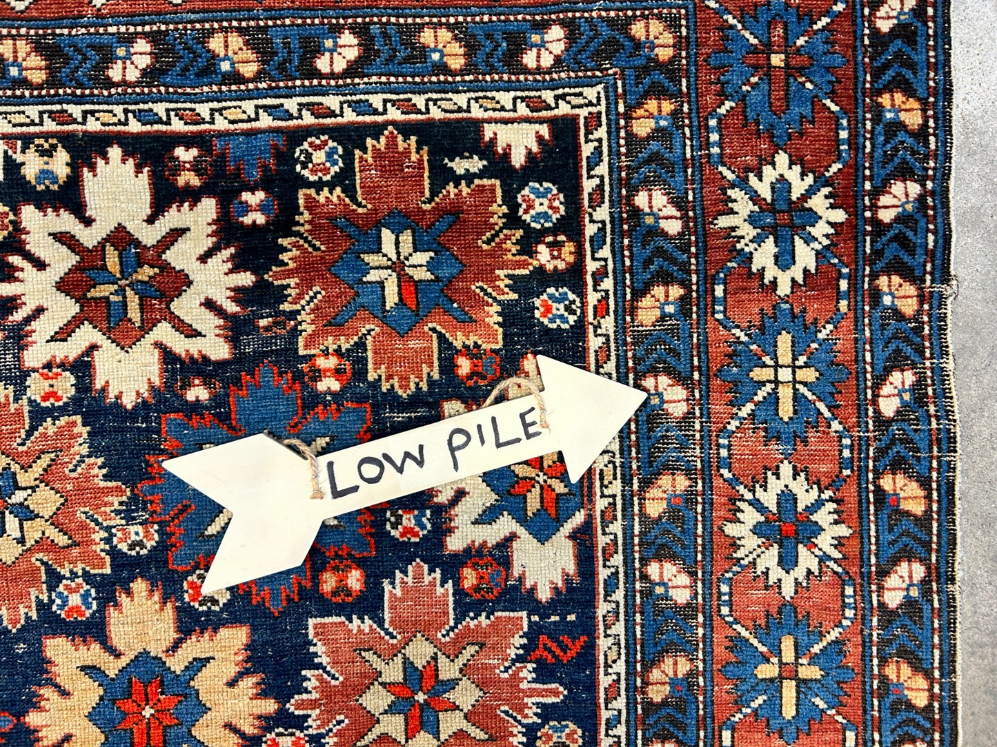 Collector Item -  4'x6'3" Antique Hand-Knotted 100% Wool Pile Kazak Rug