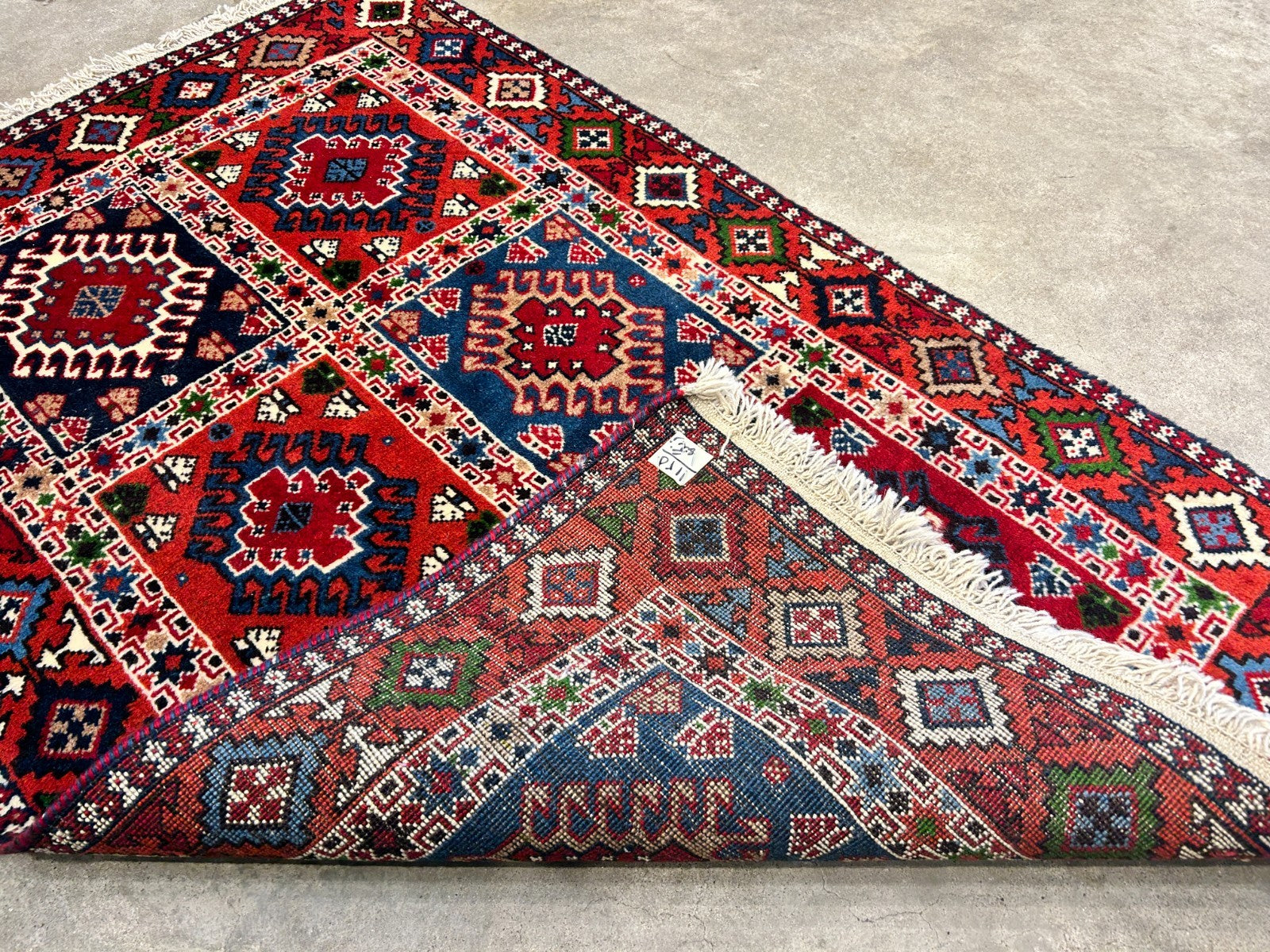 2'7"x4'2" Hand-Knotted 100% Wool Pile Yalamehe Rug