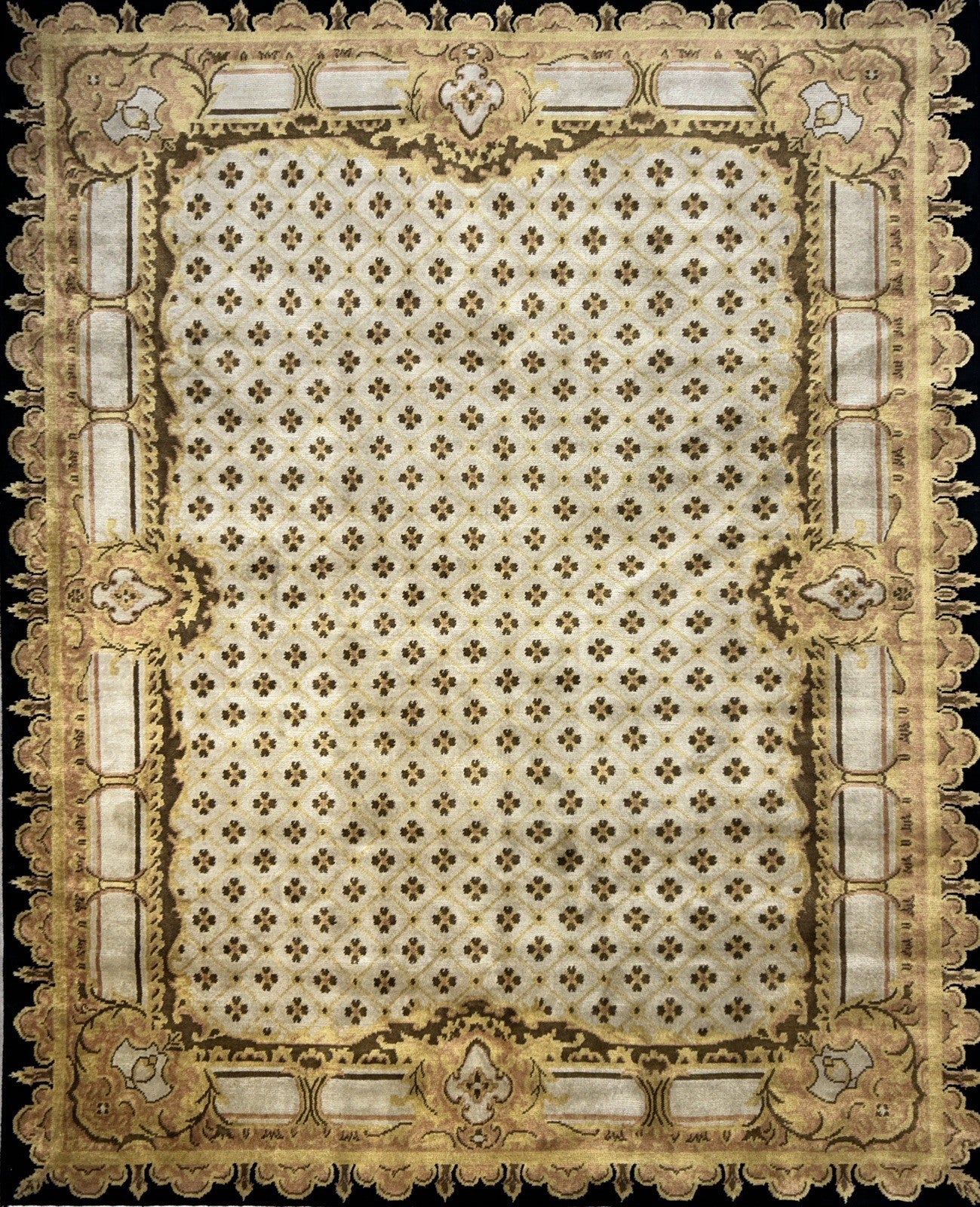 8’2”x10’1” Hand-Knotted 100% Wool Pile Oriental Area Rug - Carpet