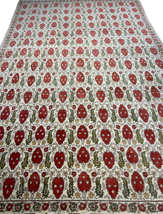 6'1"x9'2" Hand-Knotted 100% Wool Pile Turkish Carpet - Area Rug