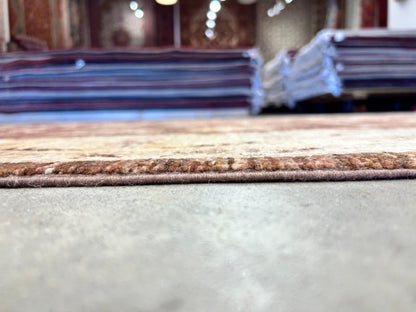 6'7"x9'5" Hand-Knotted 100% Wool Pile Pishawar Oushak Carpet - Area Rug