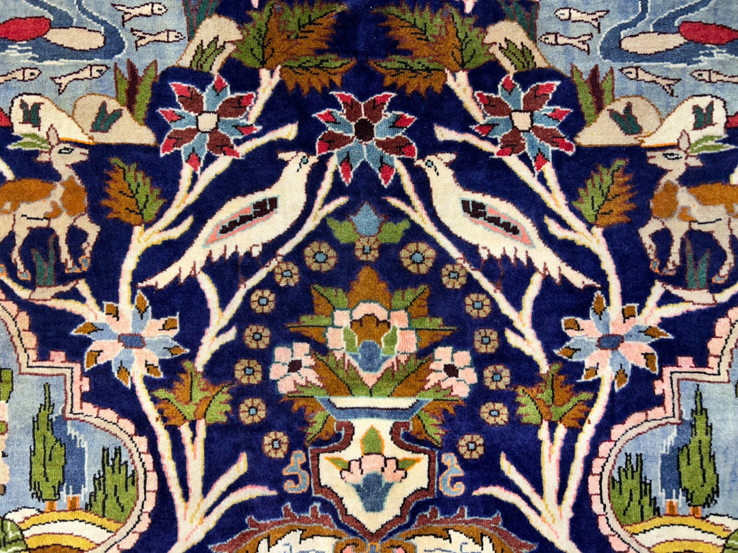 8'4"x11'10" Hand-Knotted 100% Wool Pile Pictorial Kolyayie Rug