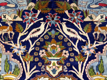 8'4"x11'10" Hand-Knotted 100% Wool Pile Pictorial Kolyayie Rug