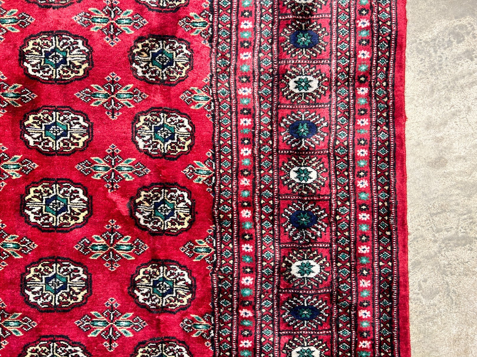 6'1" x 8'10" Hand-Knotted 100% Wool Pile Bokhara Area Rug - Handmade Carpet