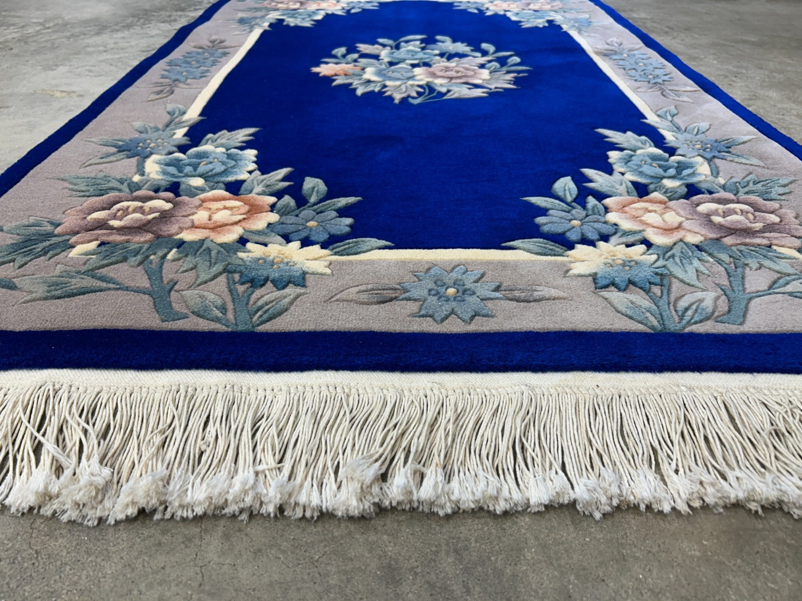 3'x5' Hand-Knotted 100% Wool Pile Art-Deco Area Rug - Carpet