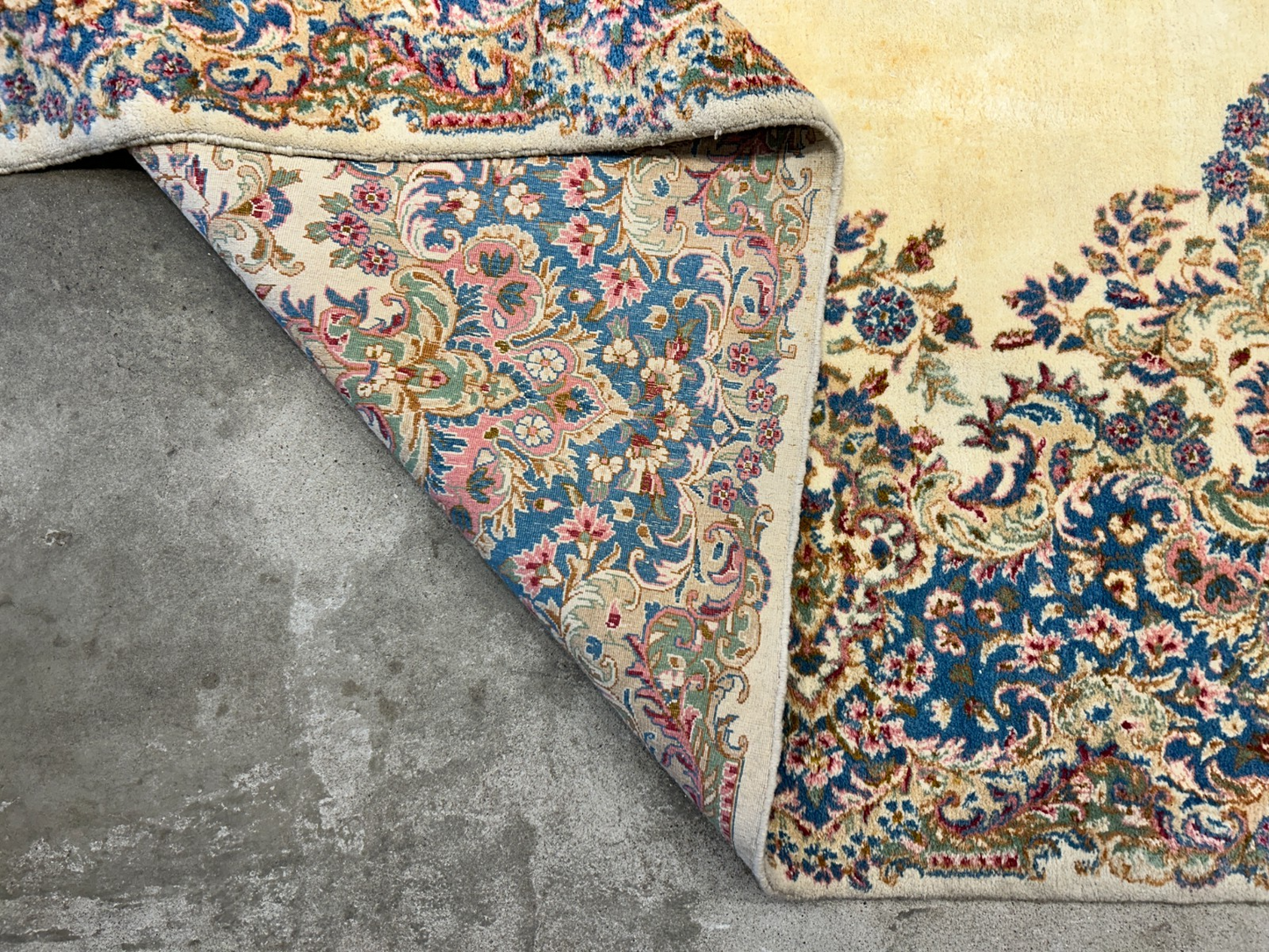 10'11"x14'9" Hand-Knotted 100% Wool Pile Kermane Area Rug - Carpet