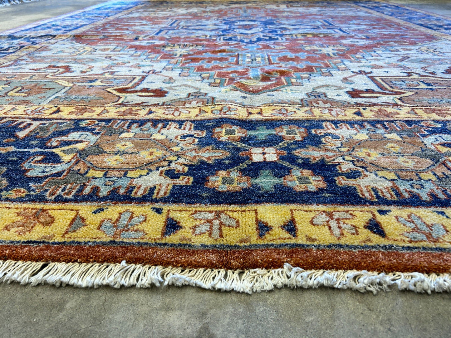 9'x12' Hand-Knotted 100% Lamb Wool  Serapie Design Carpet - Area Rug