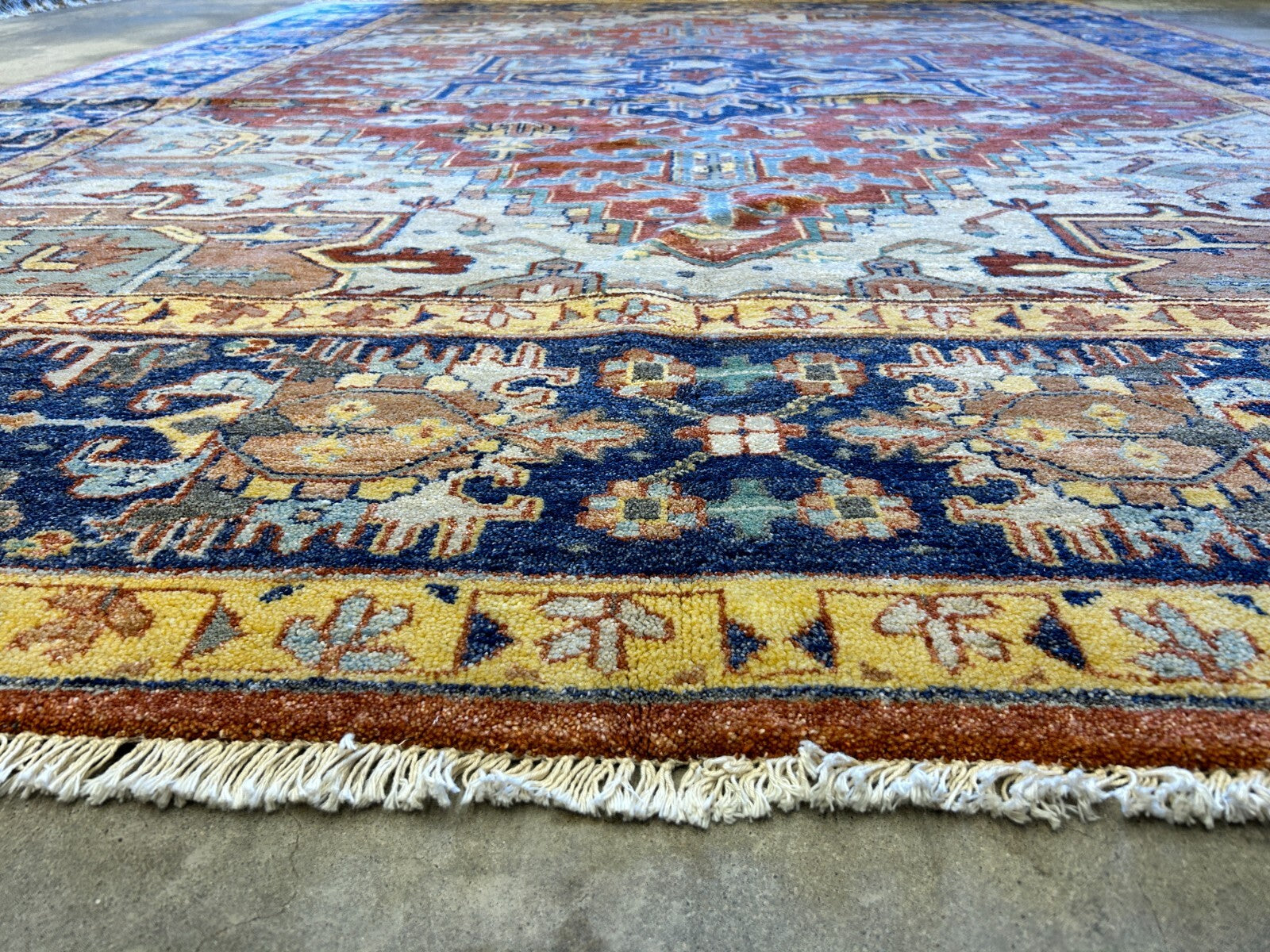 9'x12' Hand-Knotted 100% Lamb Wool  Serapie Design Carpet - Area Rug