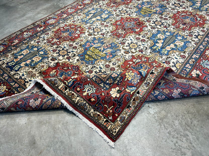 6'10"x10'2" Hand-Knotted 100% Lamb Wool Bakhtiarie Carpet - Area Rug