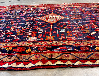5'5" x 10'4" Hand-Knotted 100% Wool Pile Nahavande Area Rug