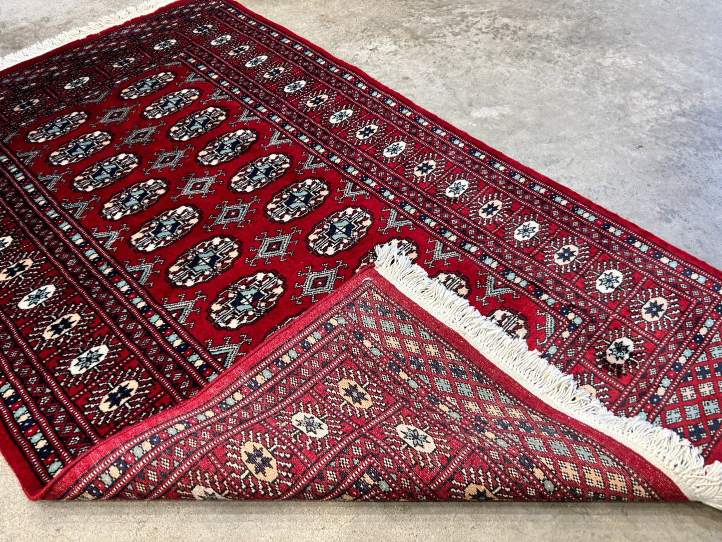 3'x5' Hand-Knotted 100% Wool Pile Bokhara Rug