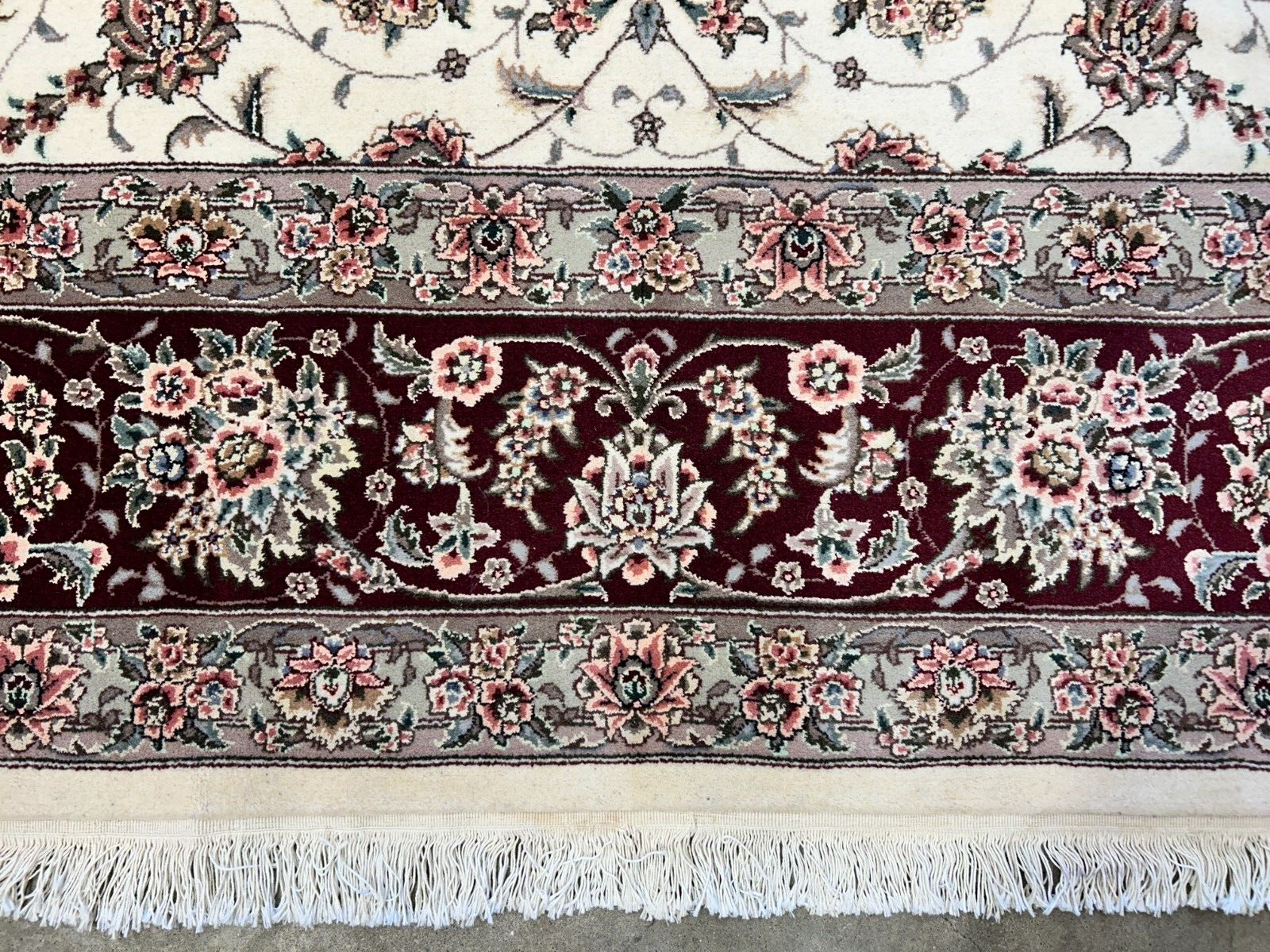 9'x12' Hand-Knotted Wool & Silk Pile Sinopersian Carpet - Area Rug