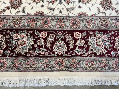 9'x12' Hand-Knotted Wool & Silk Pile Sinopersian Carpet - Area Rug