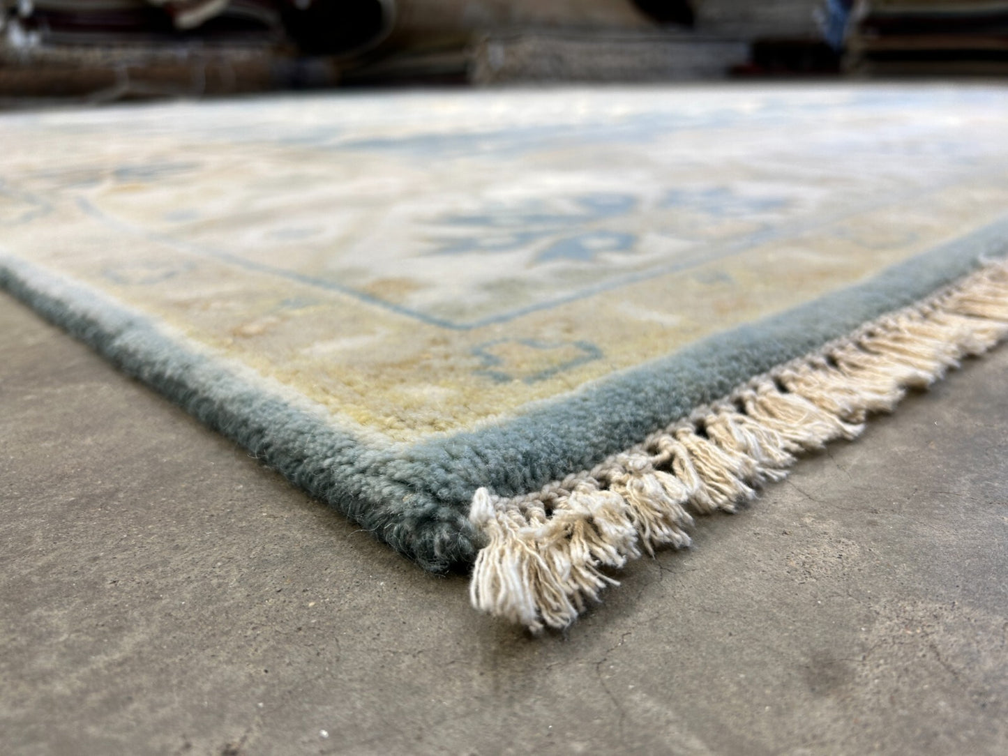 7'10" x 10'0" Hand-Knotted 100% Wool Carpet - Indian Oushak Area Rug