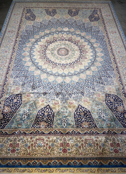 6'x9' Exquisite Hand-Knotted 100% Silk Oriental Rug