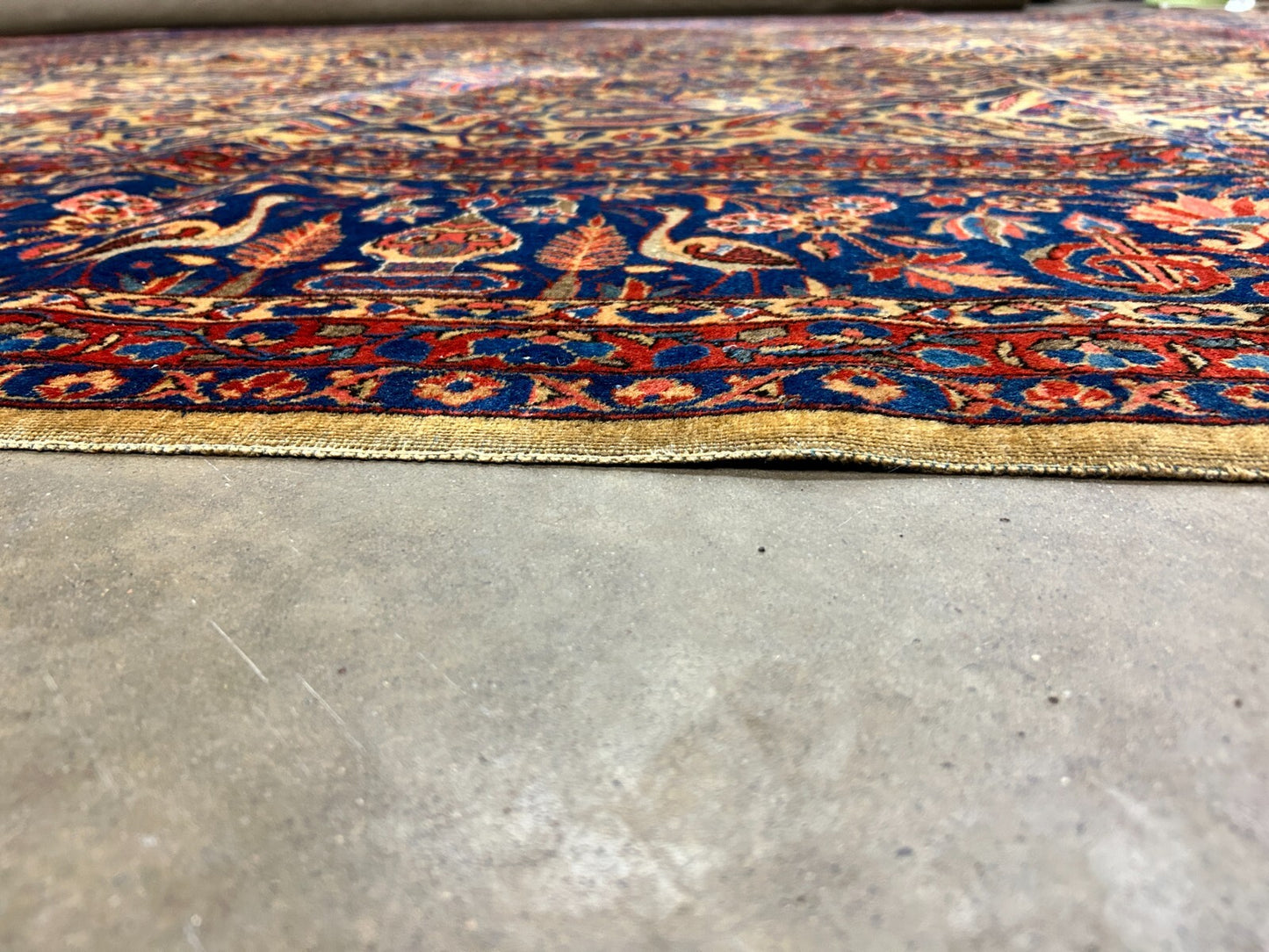 8'8"x11'9" Collector Antique 100% Wool Pile Sarouke Rug