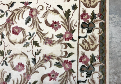 6'x9' Hand-Knotted 100% Wool Pile Art Deco Carpet - Area Rug