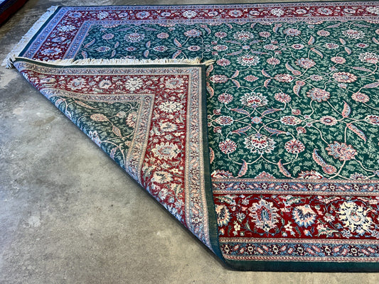 9'2"x12'8" Hand-Knotted 100% Wool Pile Oriental Rug