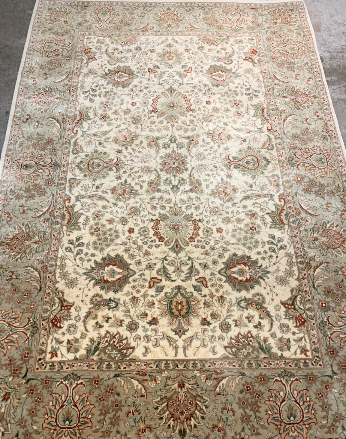 4'0"x6'0" Very-Fine Hand-Knotted 100% Wool Pile Pakpersia Area Rug