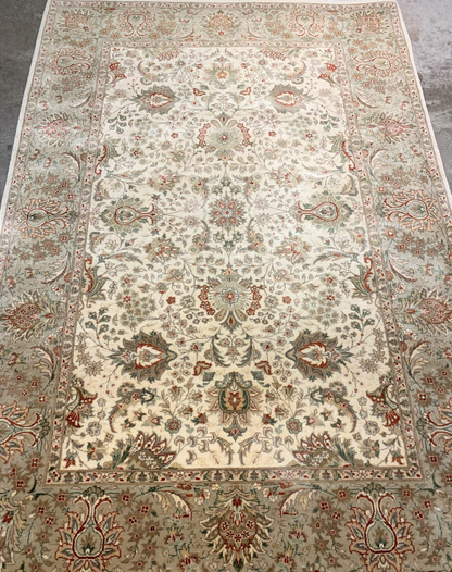 4'0"x6'0" Very-Fine Hand-Knotted 100% Wool Pile Pakpersia Area Rug