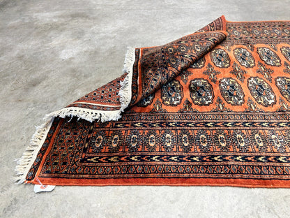 2'8"x3'11" Hand-Knotted 100% Wool Pile Bokhara Rug