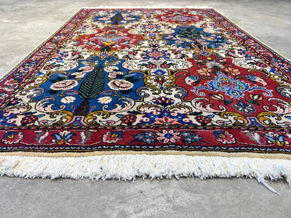 3'5"x5'2" Hand-Knotted 100% Lamb Wool Bakhtiarie Area Rug