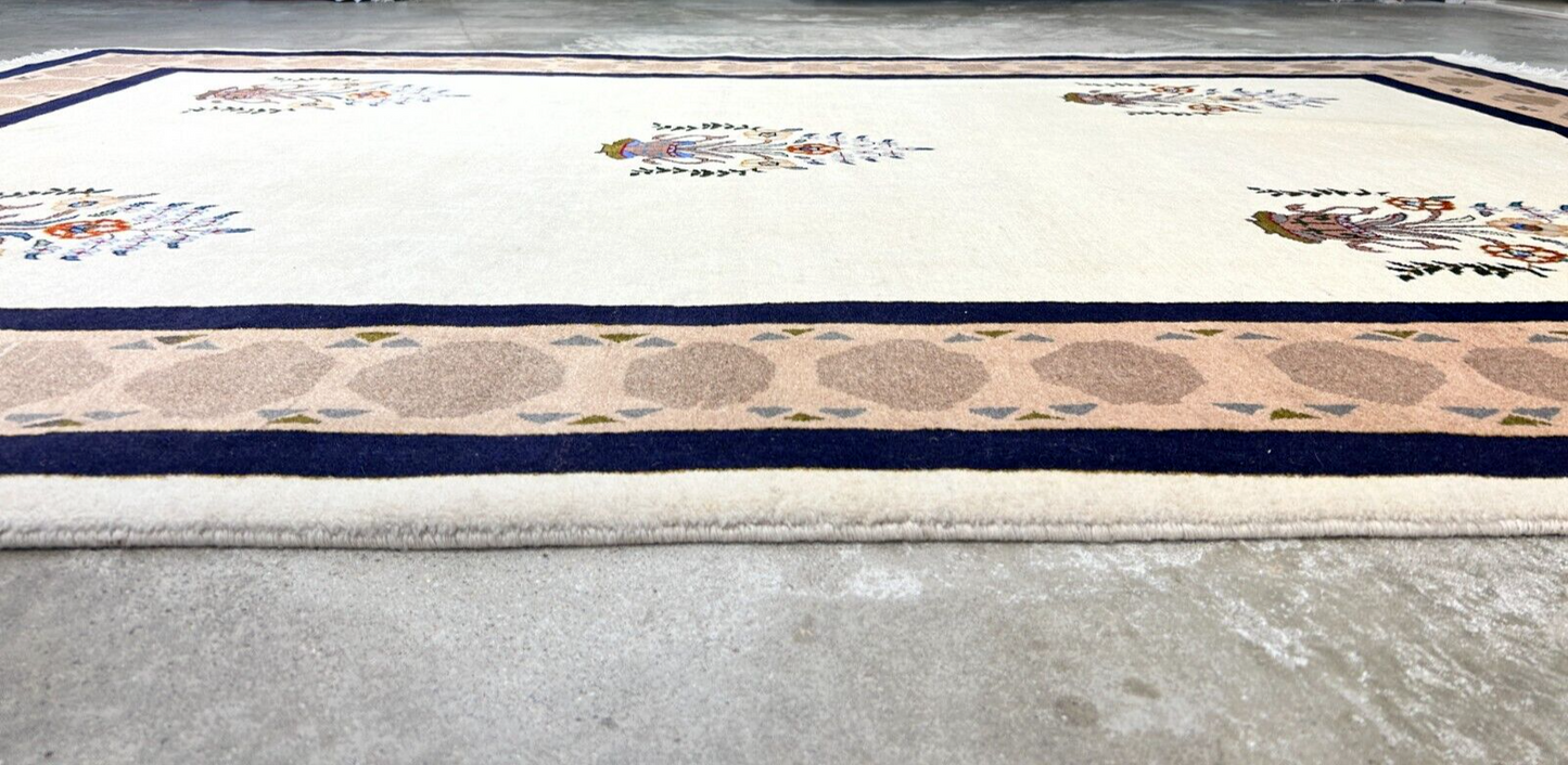 6'4"x9'5" Hand-Knotted 100% Wool Carpet - Gabeh Area Rug