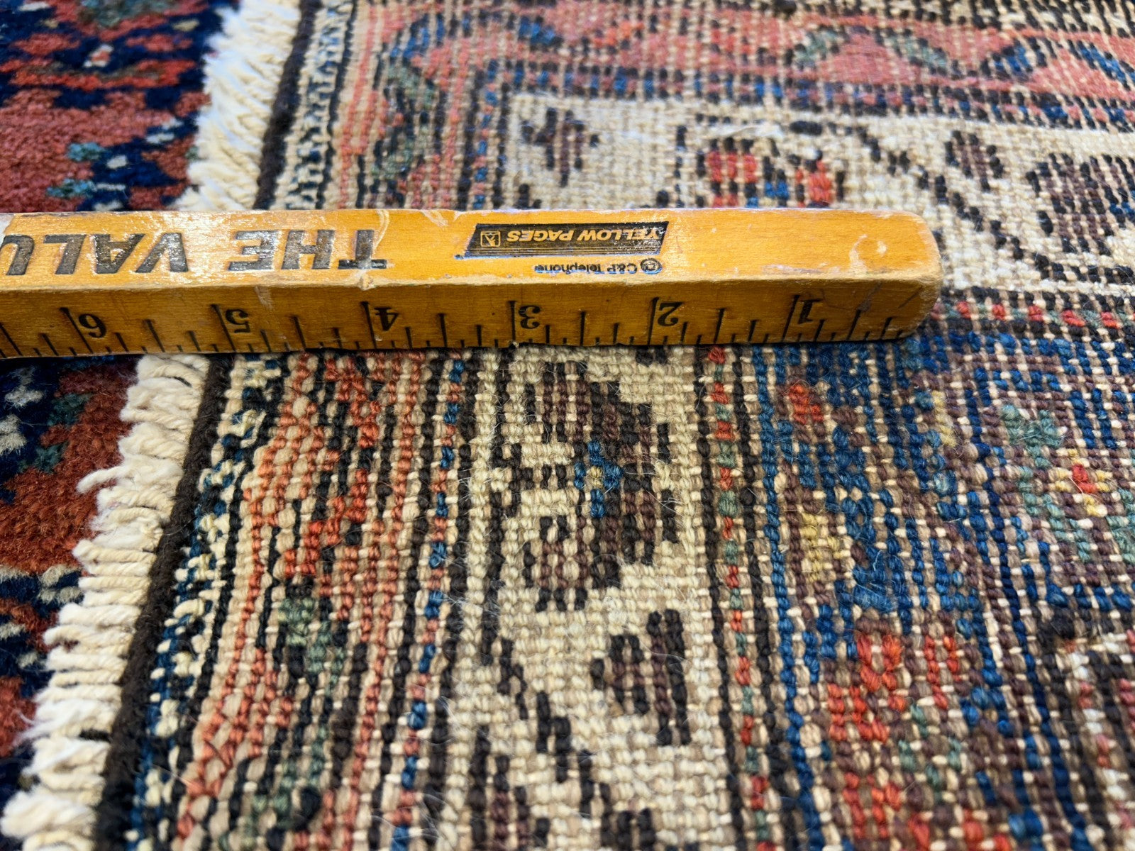 3'9"x5'9" Antique Hand-Knotted 100% Wool Pile Hamadane Area Rug - Carpet