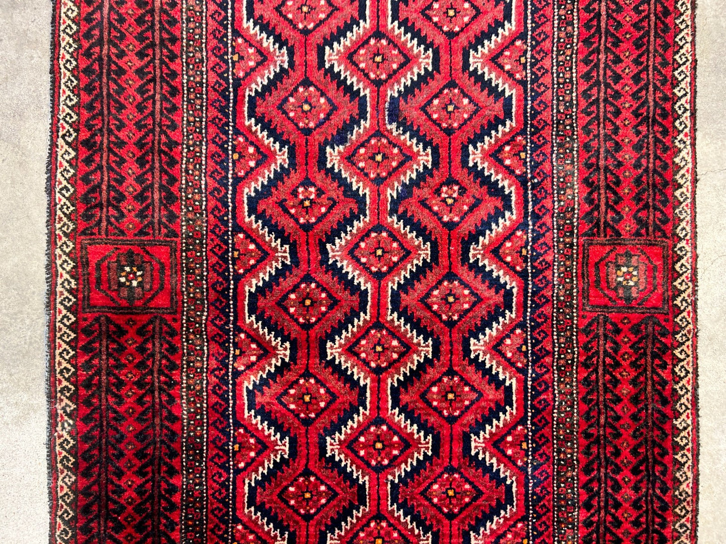 3'3"x6'2" Hand-Knotted 100% Wool Pile Persiane Balouchie Rug