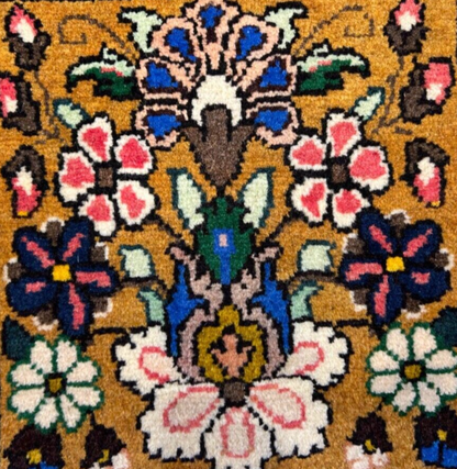 3'5"x5'2" Hand-Knotted 100% Lamb Wool Bakhtiarie Carpet - Area Rug